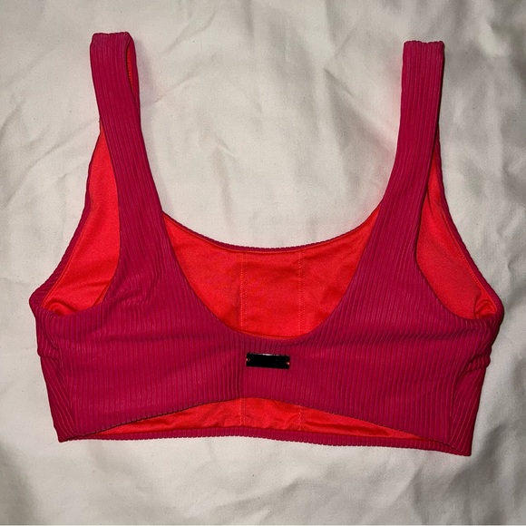 Gymshark Pink/Red Swim Top - Picture 2 of 3